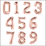 Rose Gold numbers 90cm.