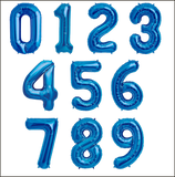 Blue numbers 90cm.