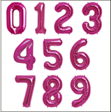 Pink numbers 90 cm.