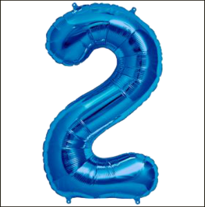 Blue numbers 90cm.